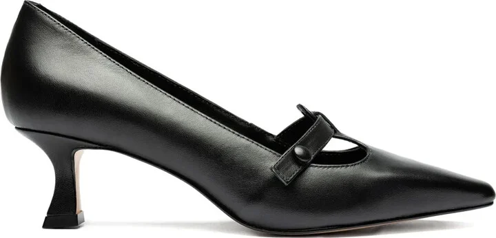45mm Button-Detail Pointed-Toe Pumps