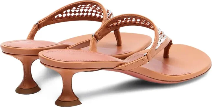 45mm Cameron crystal-embellished leather sandals - Image 2