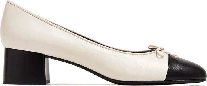 45mm Cap-Toe Leather Pumps