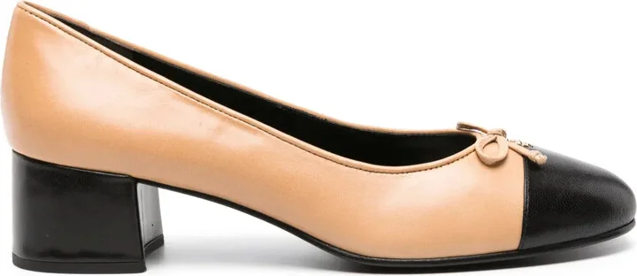 45mm Cap-Toe Leather Pumps