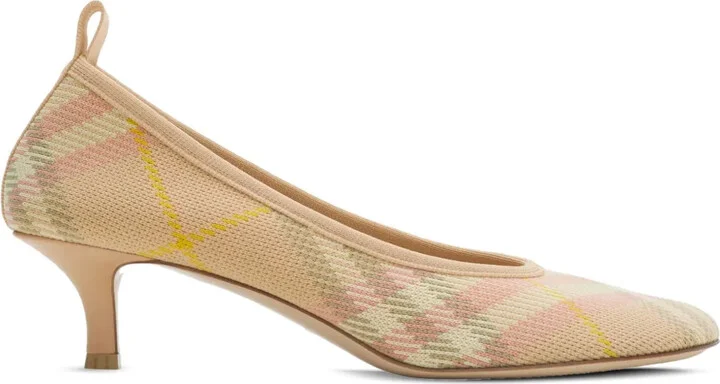 45mm Check Knit Baby pumps