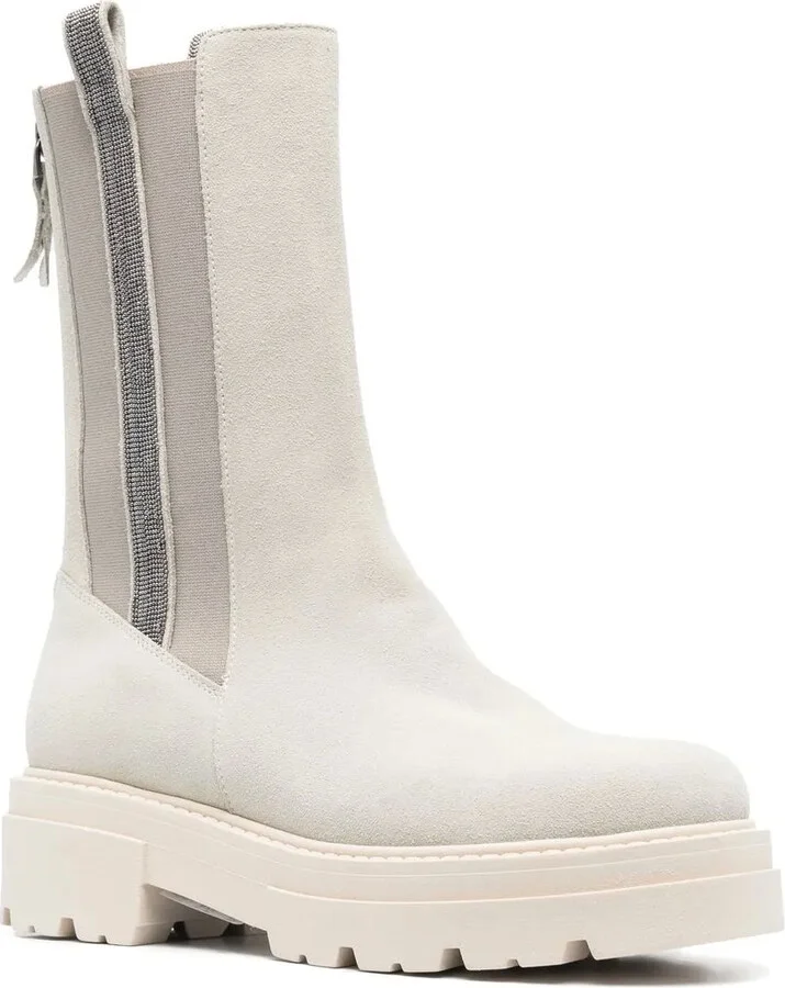 45mm Chunky Suede Boots - Image 2