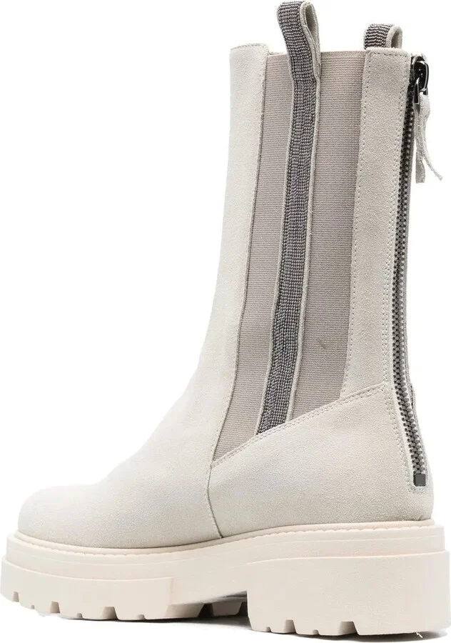 45mm Chunky Suede Boots - Image 3