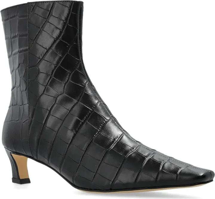 45mm Cosmo crocodile-embossed boots - Image 4
