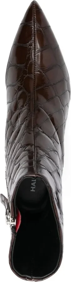 45mm Crocodile-Effect Pointed-Toe Boots - Image 4