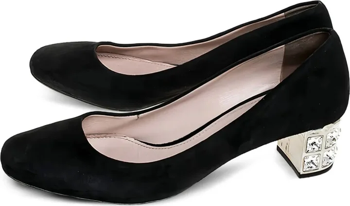 45mm Crystal Block-Heel Pumps - Image 2