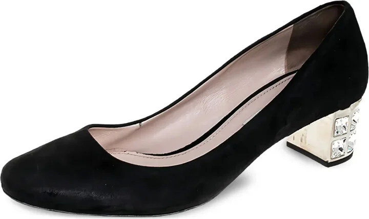 45mm Crystal Block-Heel Pumps