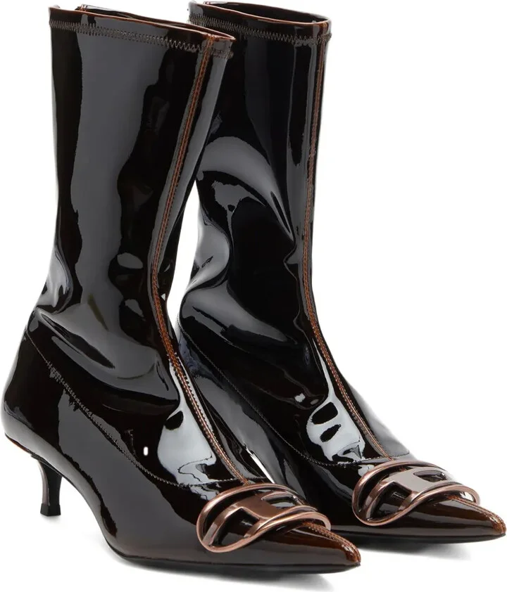 45mm D-Venus patent-leather pointed-toe boots - Image 2