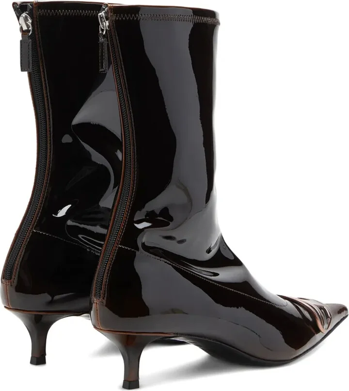 45mm D-Venus patent-leather pointed-toe boots - Image 3