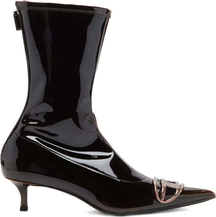 45mm D-Venus patent-leather pointed-toe boots
