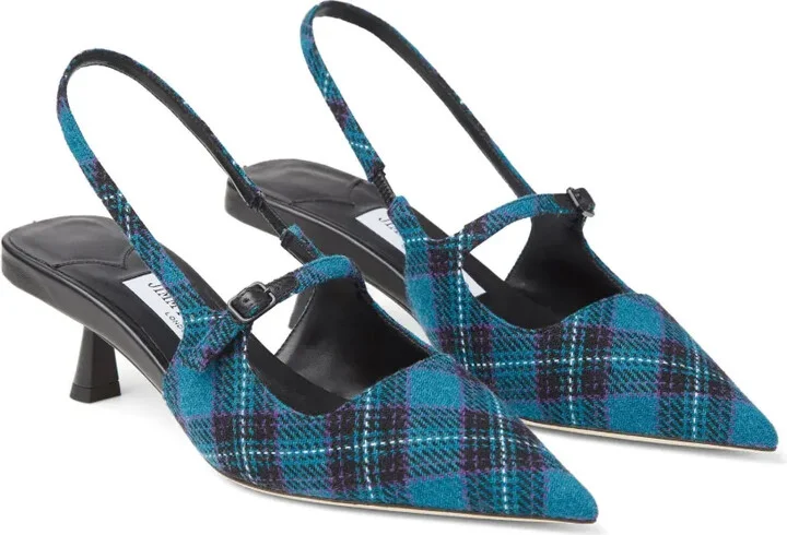 45mm Didi check-print pumps - Image 2