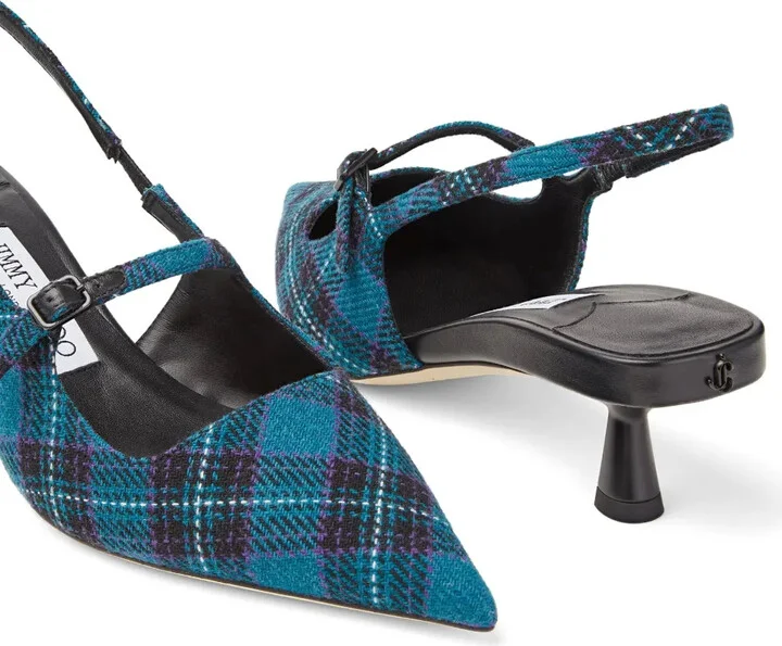 45mm Didi check-print pumps - Image 5