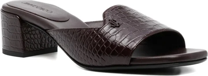 45mm Dina crocodile-effect sandals - Image 2