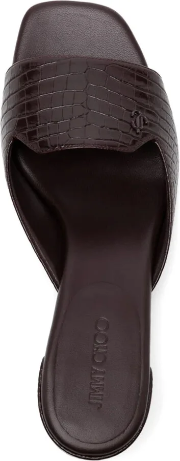 45mm Dina crocodile-effect sandals - Image 4