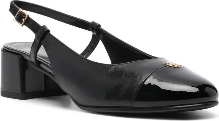 45mm Double T-motif leather pumps - Image 2