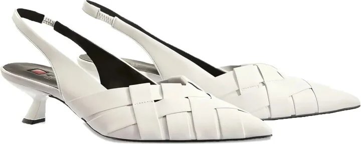 45mm Estelle slingback kitten-heel pumps