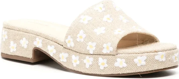 45mm Floral-Embroidery Sandals - Image 2