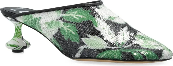 45mm Floral-Print Mules - Image 2
