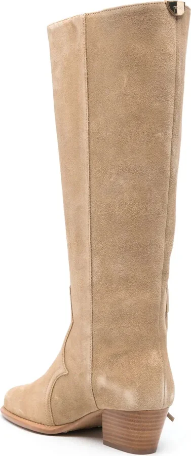 45mm Fringed Suede Boots - Image 3
