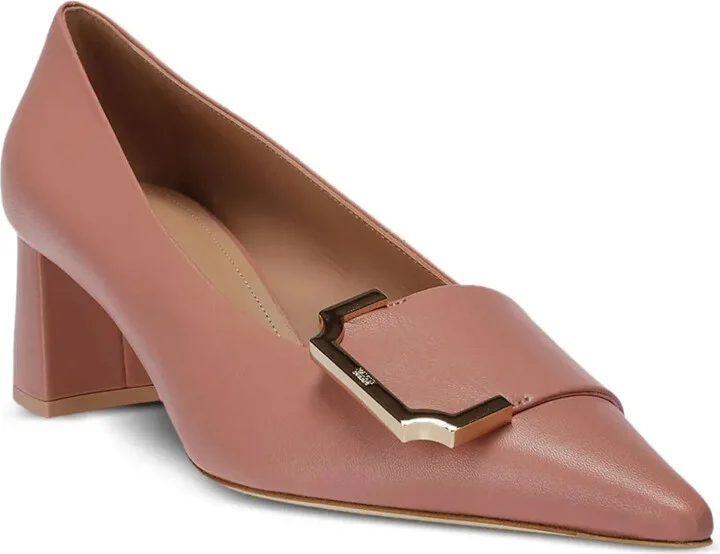 45mm Hayes buckle-detailing leather pumps - Image 2
