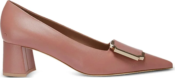 45mm Hayes buckle-detailing leather pumps