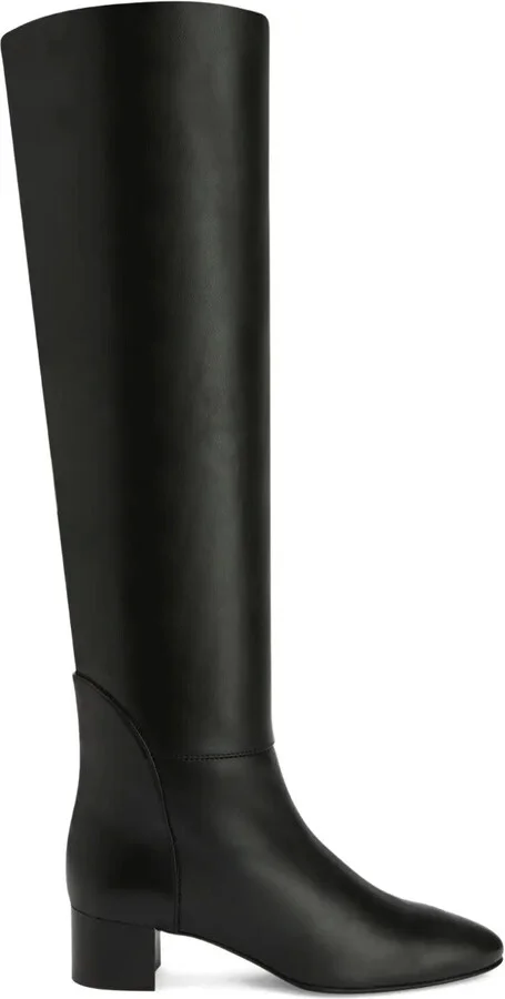 45mm Knee-High Block-Heel Boots