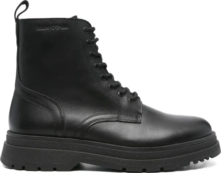 45mm Lace-Up Leather Boots
