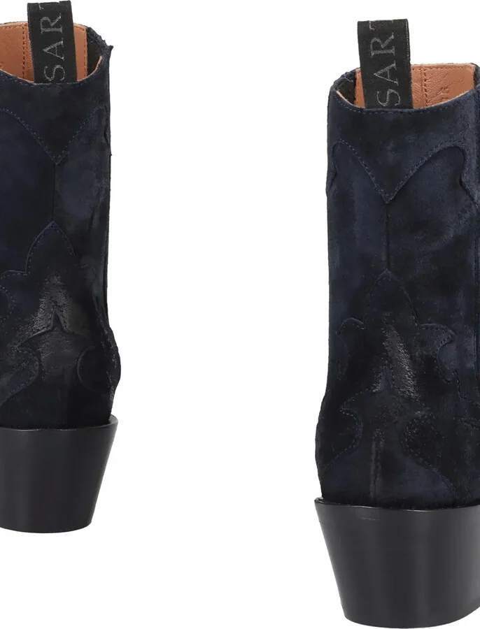 45mm Leather Cowboy Ankle Boots - Image 3