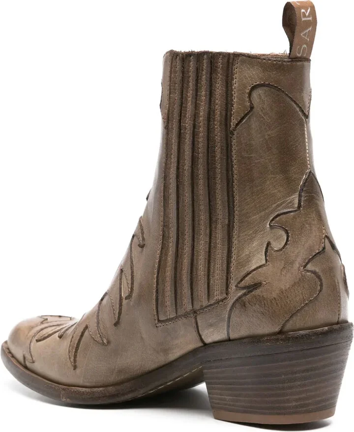 45mm Leather Cowboy Boots - Image 3
