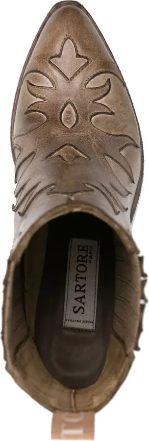 45mm Leather Cowboy Boots - Image 4