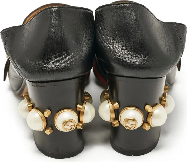 45mm Leather Heeled Pumps - Image 2