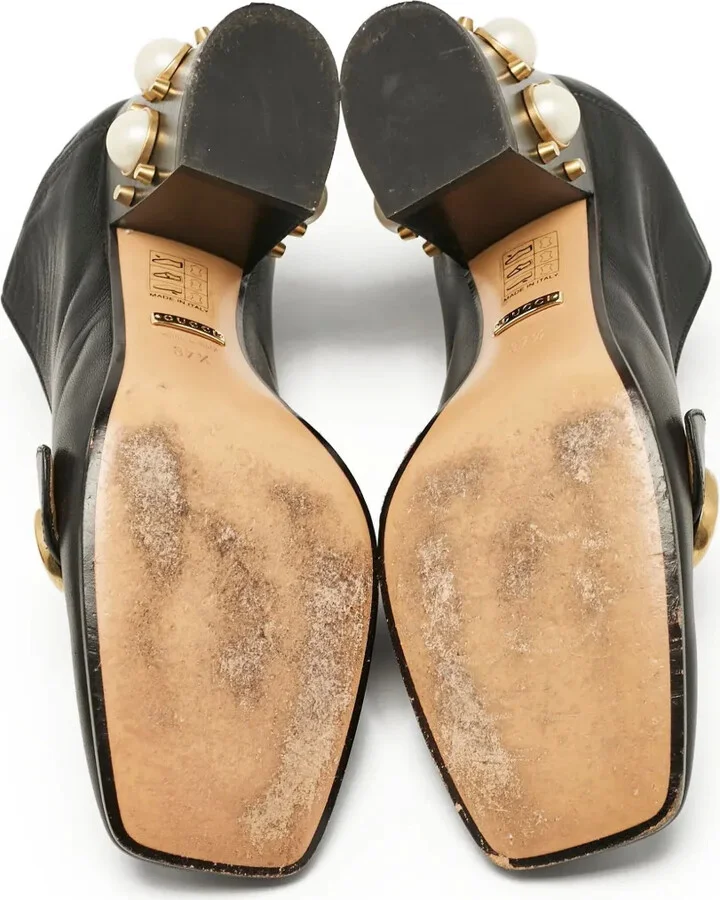 45mm Leather Heeled Pumps - Image 3