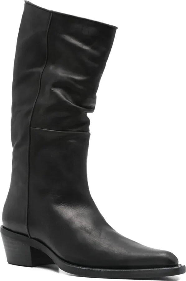 45mm Leather Pointed-Toe Boots - Image 2
