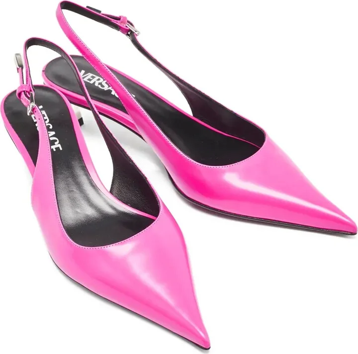 45mm Leather Slingback Pumps - Image 2