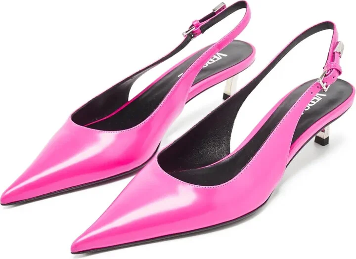45mm Leather Slingback Pumps - Image 3