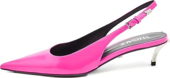 45mm Leather Slingback Pumps