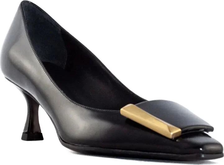 45mm Leather Square-Toe Pumps - Image 2