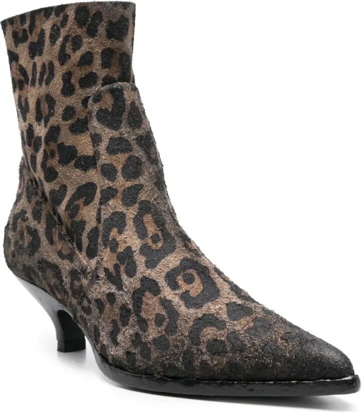 45mm Leopard-Print Ankle Boots - Image 2