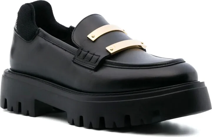 45mm Logo-Plaque Chunky-Sole Loafers - Image 2