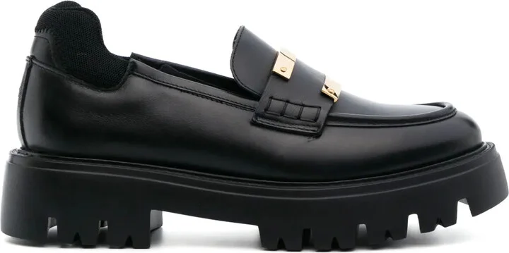 45mm Logo-Plaque Chunky-Sole Loafers