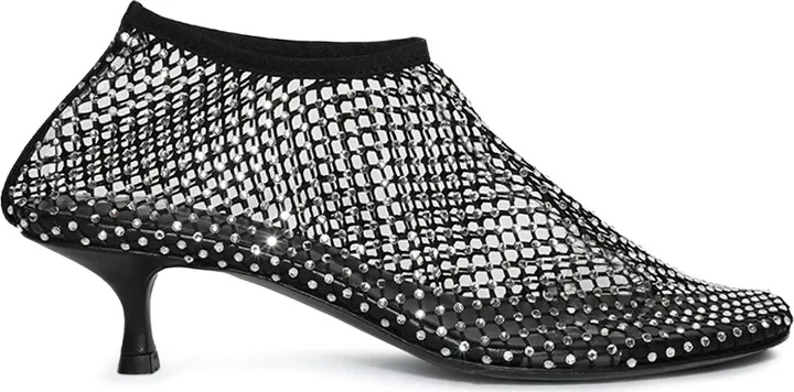 45mm Minette crystal micro heel pumps