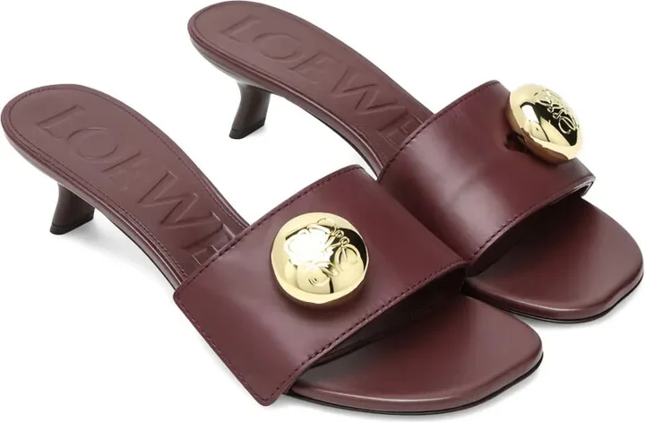 45mm Pebble-Embellished Leather Sandals - Image 2
