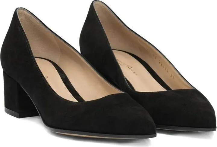 45mm Piper suede block-heel pumps - Image 2