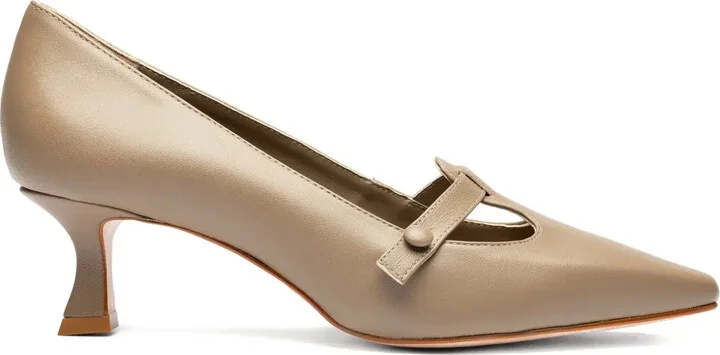 45mm Pointed-Toe Button Pumps