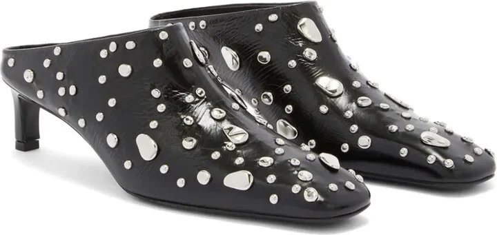 45mm Rivet-Detail Leather Mules - Image 2