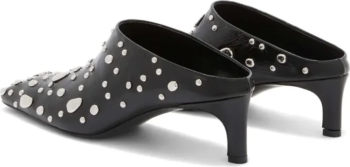 45mm Rivet-Detail Leather Mules - Image 3