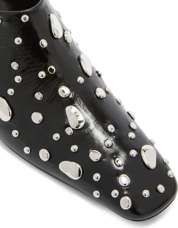 45mm Rivet-Detail Leather Mules - Image 5
