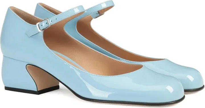 45mm Si patent leather ankle-strap pumps - Image 2