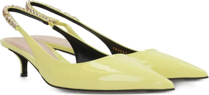 45mm Signoria chain-embellished slingback pumps - Image 2