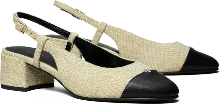 45mm Sling Back Heeled Pumps - Image 2